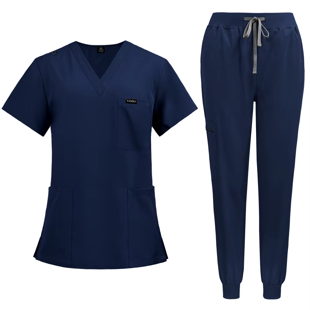 V-Neck Scrub Set – Top & Jogger Pant